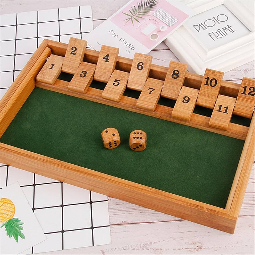 Dig-A-Doo Castling キャスリング ボードゲーム Amazon | シャット ボックス ダイス ゲーム - サイコロ付き木製
